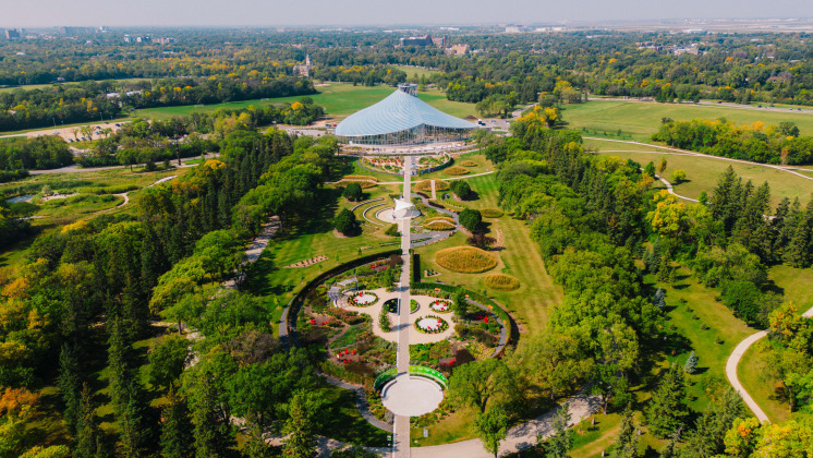Assiniboine Park Conservancy Areal view