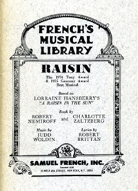 Poster for musical based on 'A Raisin in the Sun' by Lorraine Hansberry.