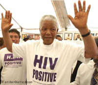 Museum of AIDS in Africa collections will include this T-shirt worn by former South African president Nelson Mandela