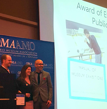 Maria Piacente accepting the 2015 OMA Award of Excellence in Publications
